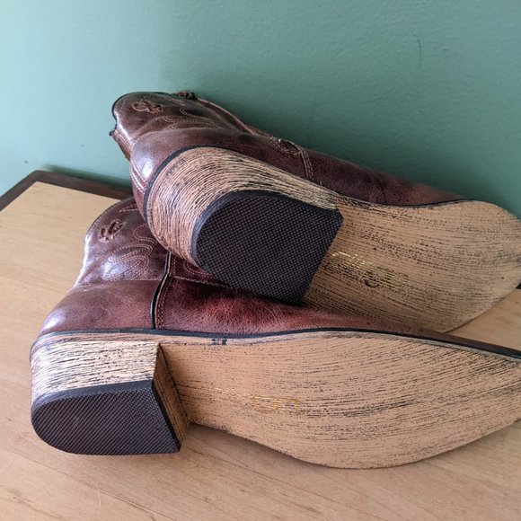 Ladies Brown Dingo Cowboy Boots - Picture 3 of 6